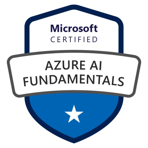 Microsoft Certified: Azure AI Fundamentals badge